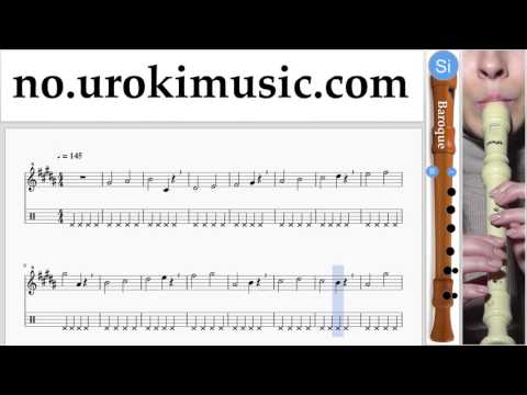 Blokkfløyte Kurs (Barokk) David Guetta, Justin Bieber - 2U Trening Studie Del 1 øvelser um-i935