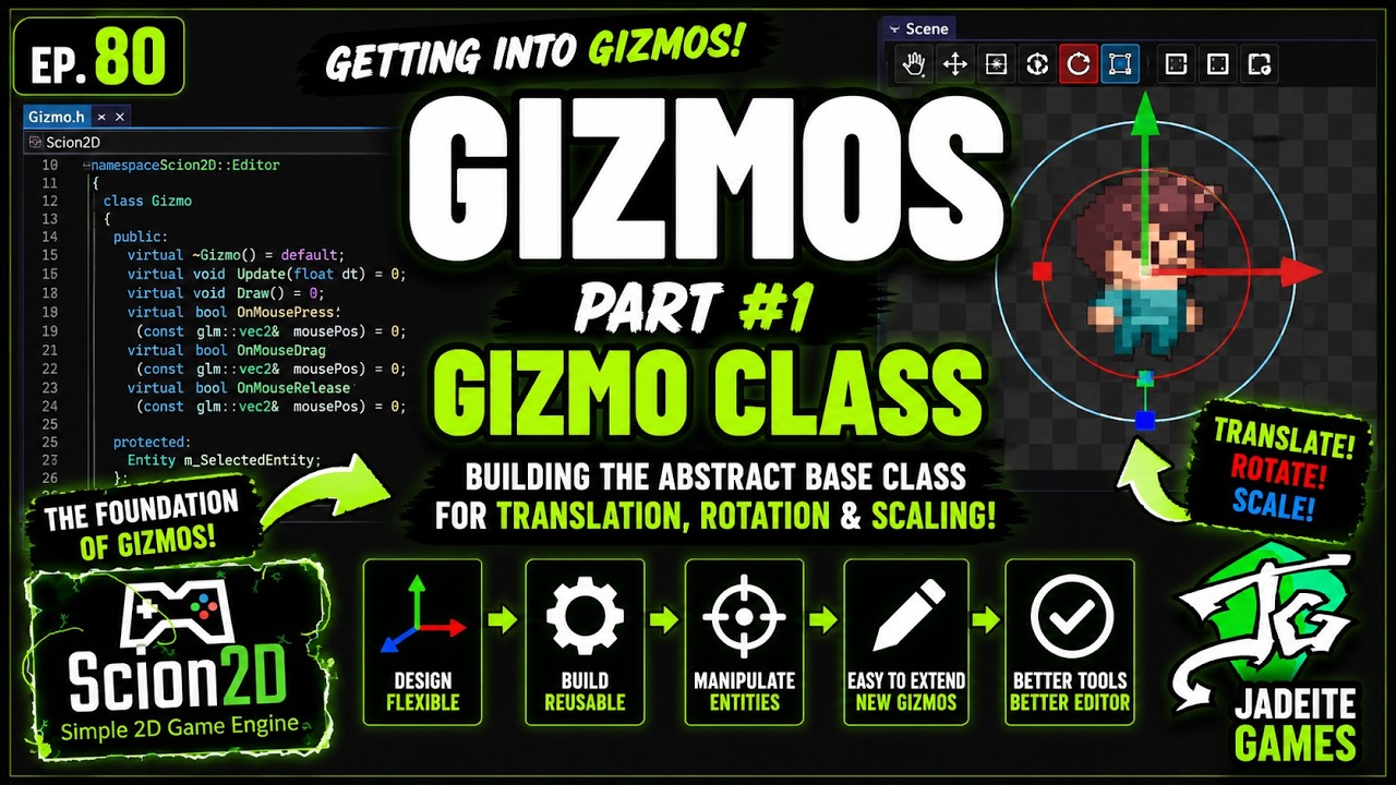 Game Engine Ep.80 - Getting into Gizmos - Part #1 - Gizmo Class