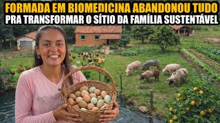 ELA PLANTOU LAVOURA DE MANDIOCA, CRIA PORCOS, POEDEIRAS E PEIXES @sitiopoeiradaestrada 