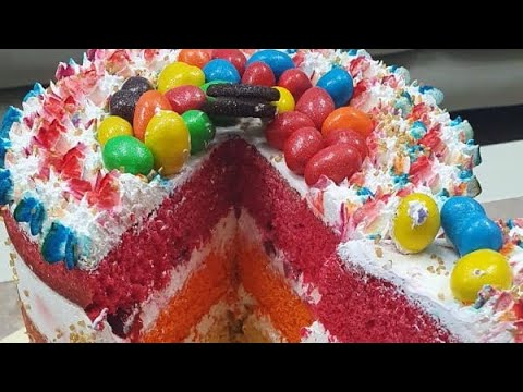 انتظرونا قريبا rainbow cake