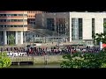 De demonstratie op de Wilhelminakade in Rotterdam