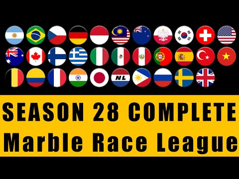 Marble Race League Season 28 Complete Race Day 1-10 in Algodoo / Marble Race King