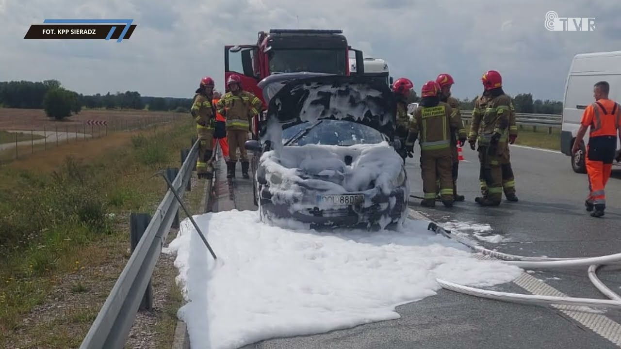 Pożar samochodu na S8