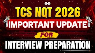 TCS NQT 2026 🚨 Important Interview Update | Must Watch!