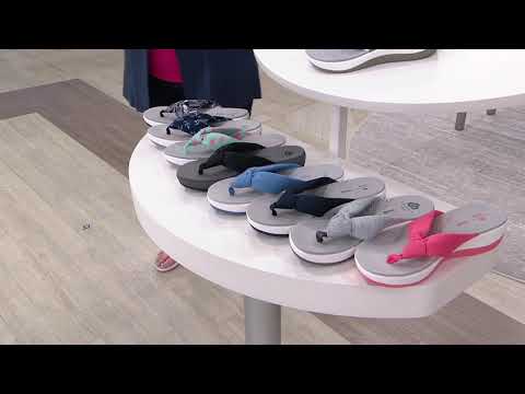 CLOUDSTEPPERS by Clarks Jersey Thong Sandals - Arla Glison on QVC