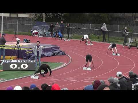 Tomas Kersulis (lane 4) wins 400m at Dan Gabor Sprint and Distance Festival (48.98).