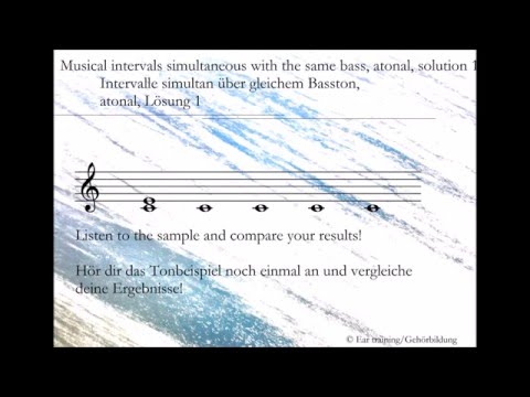 Musical intervals simultaneous with the same bass, atonal, solution 1