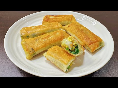 Simple Homemade Chives and Shrimp Spring Rolls Recipe
