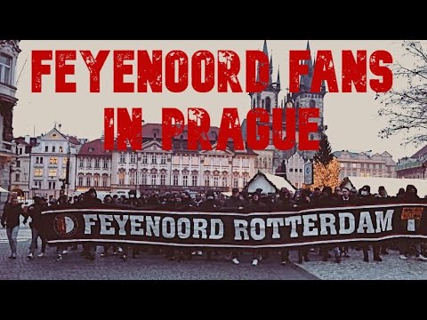 Slavia Prague vs. Feyenoord Rotterdam 25.11.2021 Impression, march, fans arrested pyro (praha/Praag)