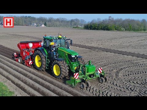 Planting potatoes in one pass | Aardappels poten in 1 werkgang | Dewulf | Kartoffel legen | Wielink