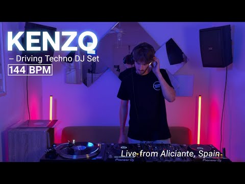 KENZO – Driving Techno DJ Set | 144 BPM | Live from Alicante, Spain