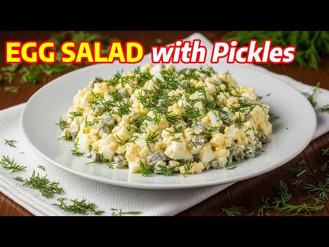 EASY Hard-Boiled Egg Salad with Pickles (Mayonnaise Egg  Recipe)