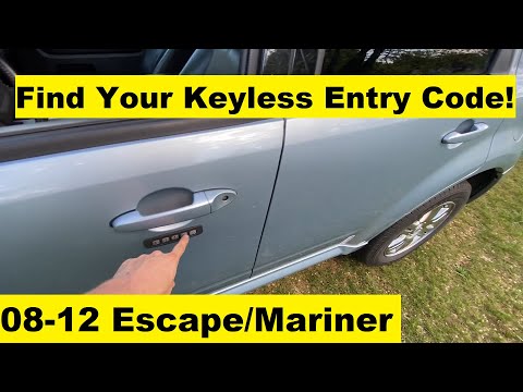 Keyless Entry Code Location Mercury Mariner Ford Escape 2008 2009 2010 2011 2012 08 09 10 11 12