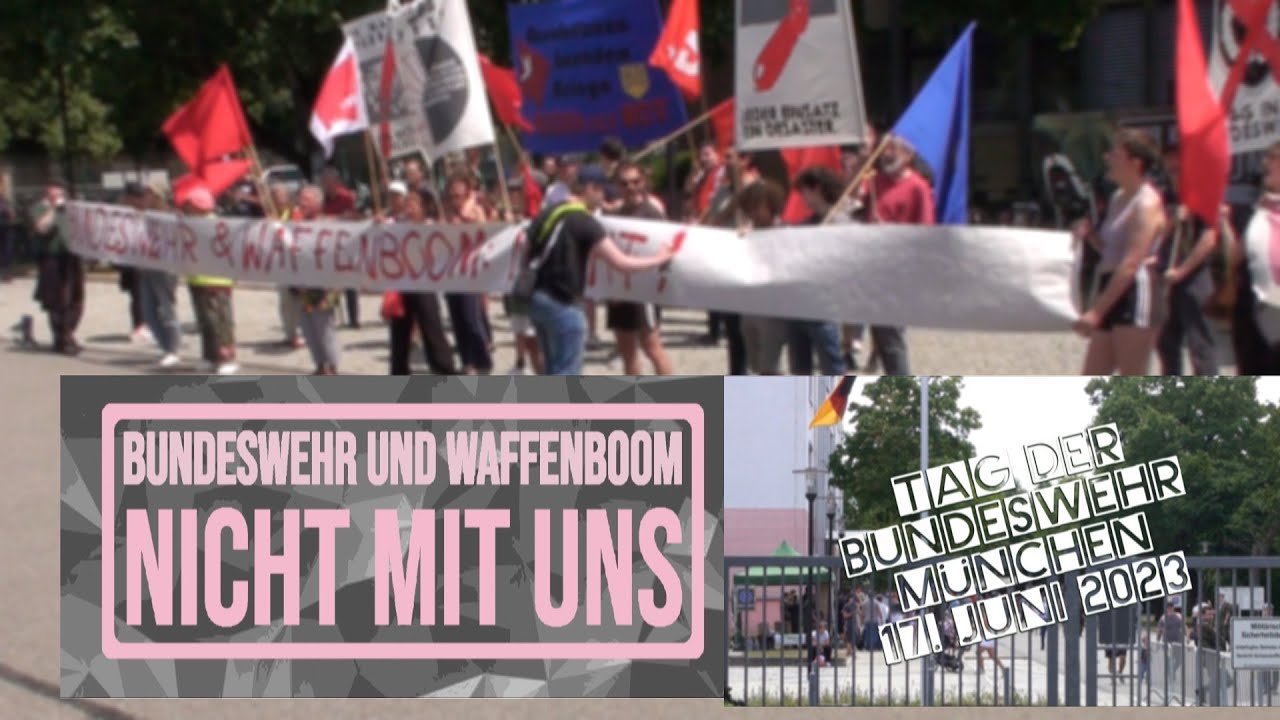 Demo gegen den Tag der Bundeswehr am 17. Juni 2023 in München