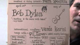 Bob Dylan Flyer 1962 Gerde's Folk City by Suze Rotolo