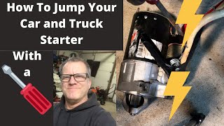 How To Jump Start Your Car Starter//With A Screwdriver!//Get Back On The Road