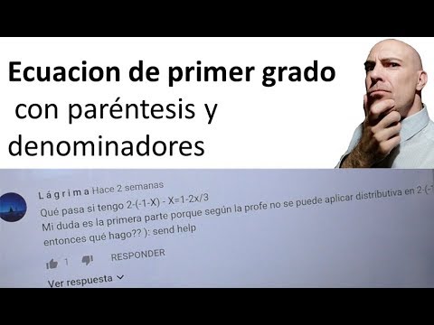 ▷ Cómo resolver fácilmente ecuaciones de primer grado con paréntesis y denominadores. 2018-2019