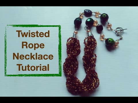 Twisted Rope Seed Bead Necklace  | DIY Multi-Strand Seed Bead Necklace | Rope Necklace & Chain Link