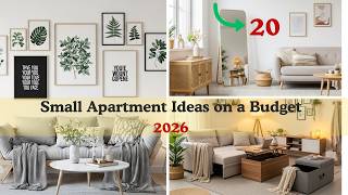 20 Small Apartment Ideas on a Budget 2026 | Easy, Affordable & Modern Home Decor Tips