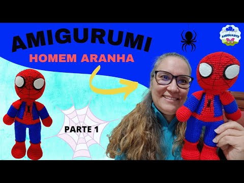 Spider-Man Amigurumi 🕷️ #Step by Step# 🕸️PART 1