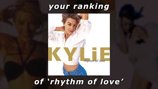 KYLIE MINOGUE | YOUR Ranking of &#39;Rhythm of Love&#39; (1990)
