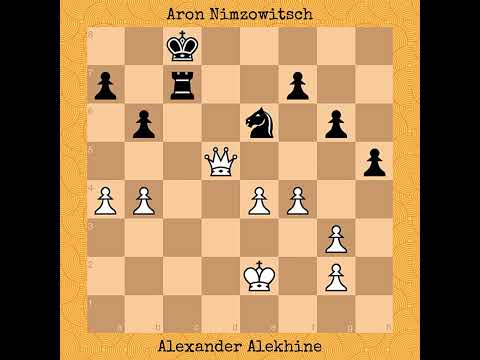 Alexander Alekhine vs Aron Nimzowitsch | New York, 1927 #chess