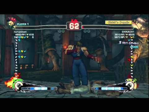 nuruposan [Akuma] Vs SHIKA091 [Guy] SSF4 AE Japanese Online Ranked Matches - PSN