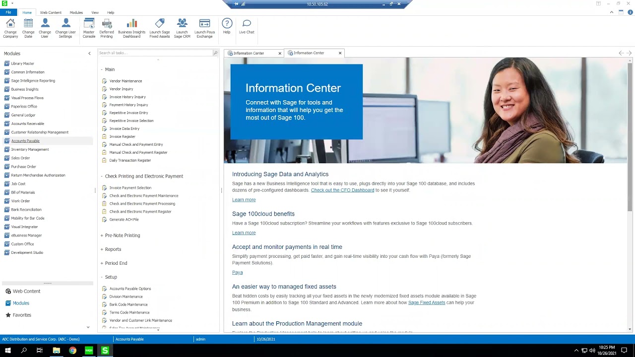 REPAY Sage 100 AP Vendor Payments Demo