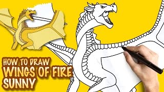 How to draw Wings of Fire Sunny Sandwing - Easy step-by-step drawing lessons for kids