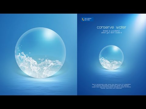 Photoshop Tutorial Poster Conserve Water