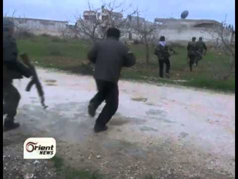 تقرير تلفزيوني يرصد بدء عملية اقتحام والسيطرة على مدرسة المشاة من قبل فصائل الجيش الحر