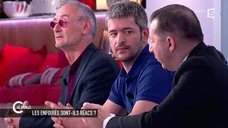 Michael Jones, Grégoire et Olivier Cachin sur la polémique des Enfoirés - C à vous - 02/03/2015