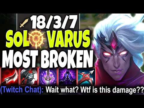 *MONSTER* Varus Solo Lane Got damage that you wont even BELIEVE 🔥 LoL AD Varus Mid/Top s10 Gameplay