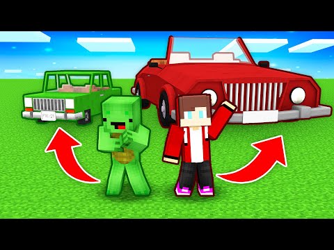 Shrek Craft - Maizen's CAR vs Mikey CAR Survival Battle in Minecraft! - Parody Story(JJ TV)