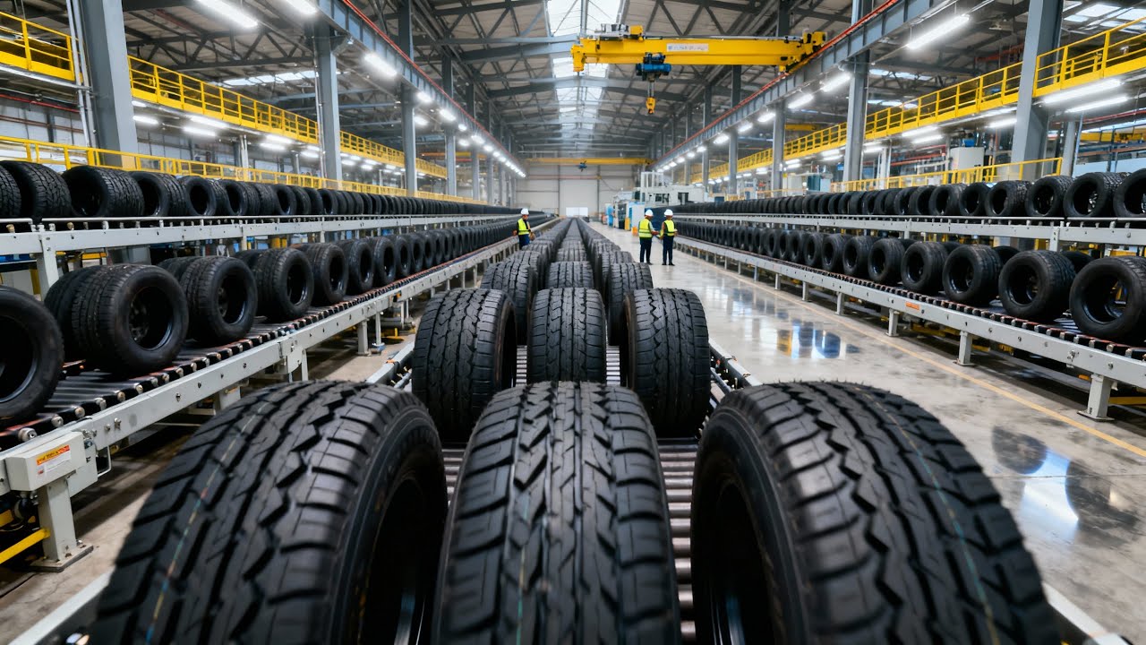 Inside the Goodyear Tire Factory | How 100,000 Tires Are Made Every Day (Full Process)