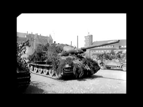 The surrender of a heavy Panzerjaeger unit to US troops at Iserlohn, 16 April 1945