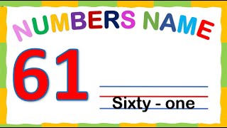 Numbers 61-70 || Number Name 61 to 70 || Number with Spelling, ||Counting with Spelling