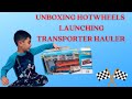 Unboxing Hot Wheels Launching Transporter Hauler Hot Wheels Launcher