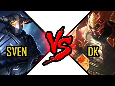 Sven vs Dragon Knight - Dota 2 Battle Rogue Knight versus Davion (DK) #19