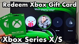 How to Redeem Xbox Gift Card on Xbox Series X/S (step by step)