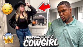 DRESSING Up Like A COWGIRL To See HUSBANDS Reaction! | Ken & Sam