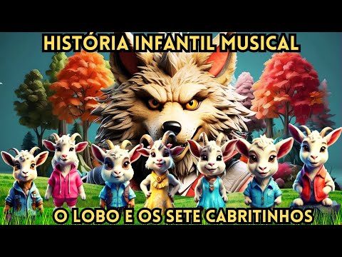 🐺🎵HISTÓRIA INFANTIL MUSICAL 🐺🎵O LOBO E OS SETE CABRITINHOS -  HISTÓRIAS INFANTIS AUTORAIS DARRO.