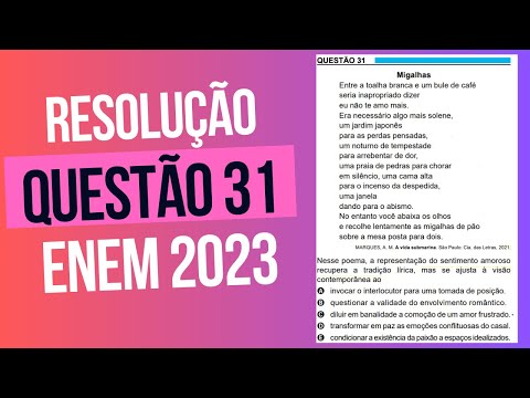 Resolução questão 31 (PROVA AZUL) | Linguagens ENEM 2023