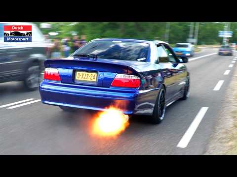 JDM Cars leaving Car Meet! - 750HP Skyline GTR, Chaser, RX7, 300ZX, Integra Type R, Supra,...