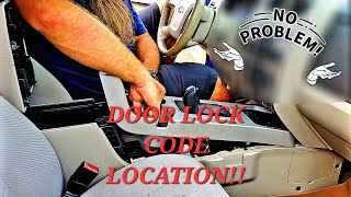 Ford Escape Door Lock Code location 2008 2009 2010 2011 2012