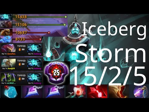 Iceberg Storm Spirit vs Puck - mid solo kill - OG vs NAVI g2 OGA Dota PIT