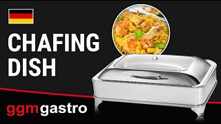 Chafing dish à induction - GN 1/1 - avec couvercle en verre à fermeture douce (Soft-Close) - 8.5L