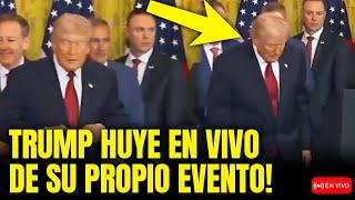 🚨TRUMP SALE CORRIENDO DE LA PRENSA MIENTRAS TODO SE SALE DE CONTROL