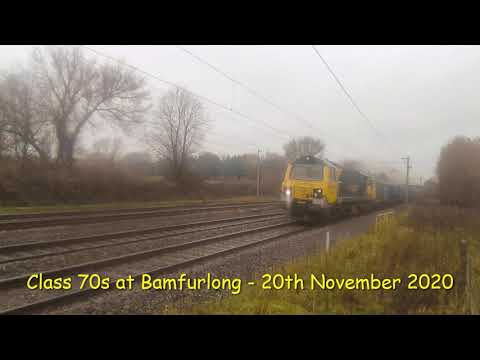 Class 70s at Bamfurlong - 20th November 2020