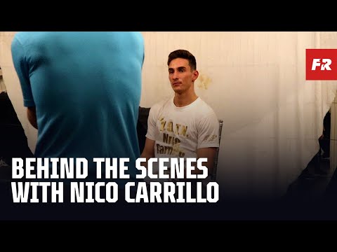 Nico Carrillo Warm-Up Backstage Before Fight Against Dani Molero